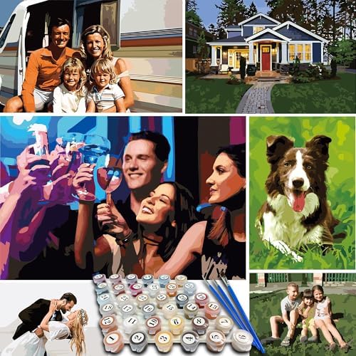 Kidstique Customize Your Personalized DIY Paint-by-Numbers kit Using a Photo of Your Choice. Great Gift idea for Valentine's Day, Mother's Day, Father's Day 45 x 60