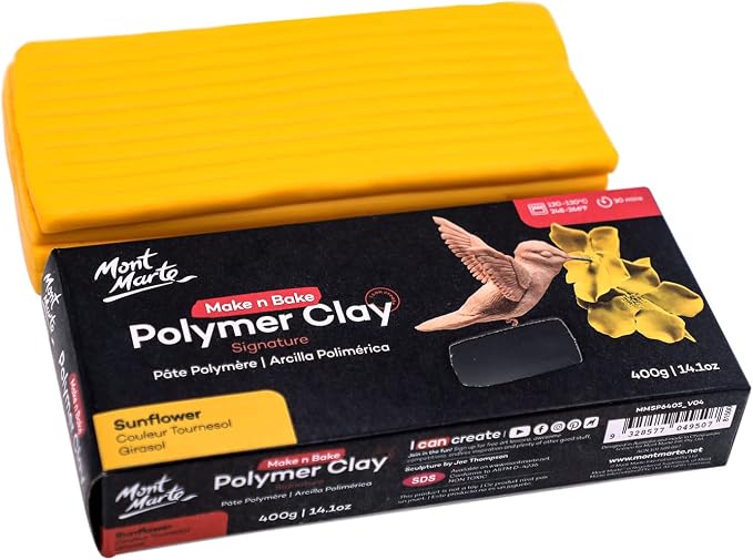 Mont Marte Make n Bake Polymer Clay 400g - Sunflower