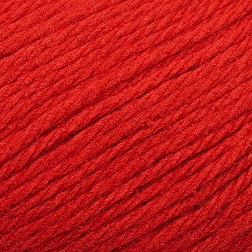 Craft County 100% Cotton Yarn Medium (Size 4) – Weaving, Knitting, and Crochet – Red (120 Yards)