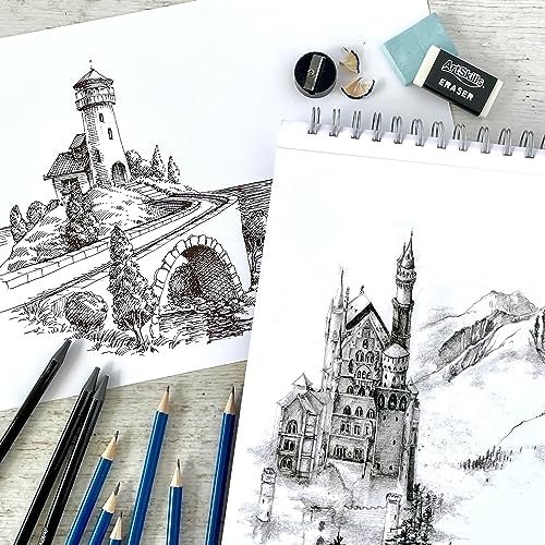 ArtSkills Sketch Pencils for Drawing, Graphite Art Pencil Set for Sketching & Shading, 8pc (Pack of 2)