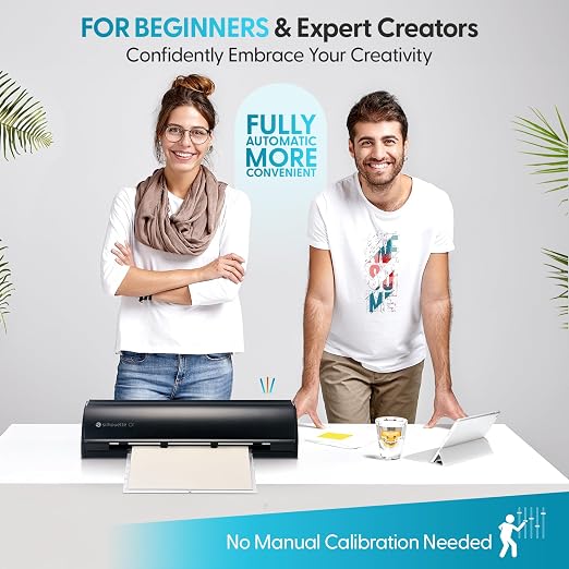 Silhouette America Cameo 5 Alpha (α) - Smart Cutting Machine for Print & Cut - Quiet Operation with AutoBlade, Studio Software, Cutting Mat- Matte Black (Starter Bundle)