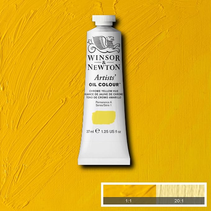 Winsor & Newton Artists' Oil Paint, 37ml Tube, Chrome Yellow Hue