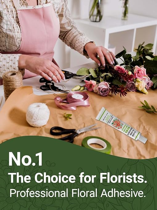 ALECPEA Floral Adhesive Glue, 50g for Fresh, Dried and Artificial Flowers