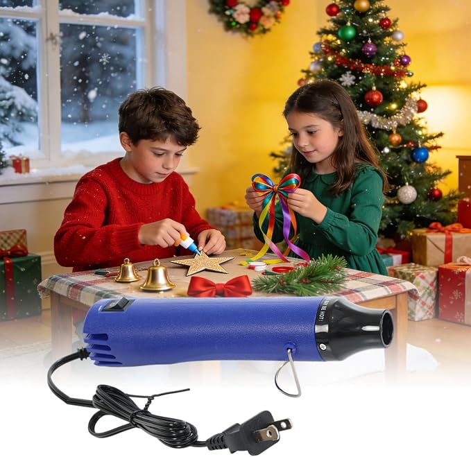 Heat Gun 300w, Handed Hot Air Gun for Crafting and DIY (Blue)