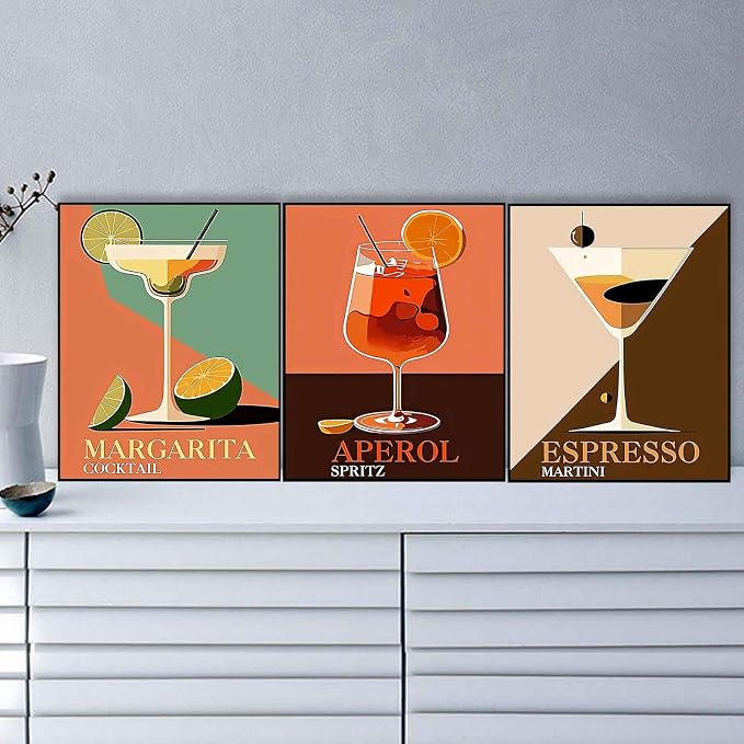6 Pack Diamond Art Kits for Adults Beginner Cocktail Diamond Painting