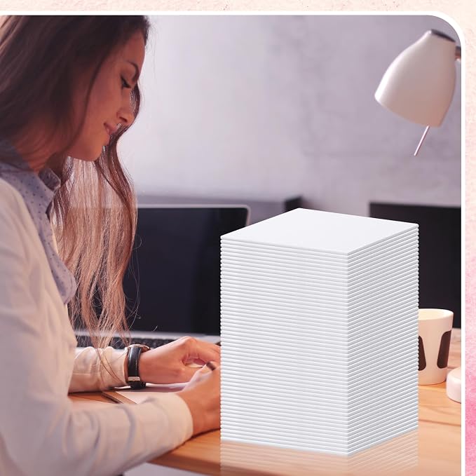Moinchore 100 Pcs 4 x 4 Inch Mini Painting Canvas Panels Art Painting Canvases Panels Cotton Blank White Small Canvas Acid Free Boards for Watercolor Acrylic Oil Paint