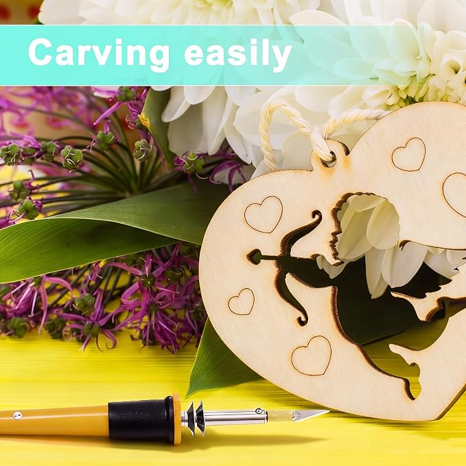 Honoson 19 Pcs Electric Hot Knife Cutting Tool with 14 Blades, Yellow