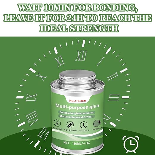 Multi-Purpose Super Glue | High Strength Clear Adhesive with Brush | for Rubber,PVC,Acrylic,Wood,Ceramics,Leather,Plastic | DIY Crafts