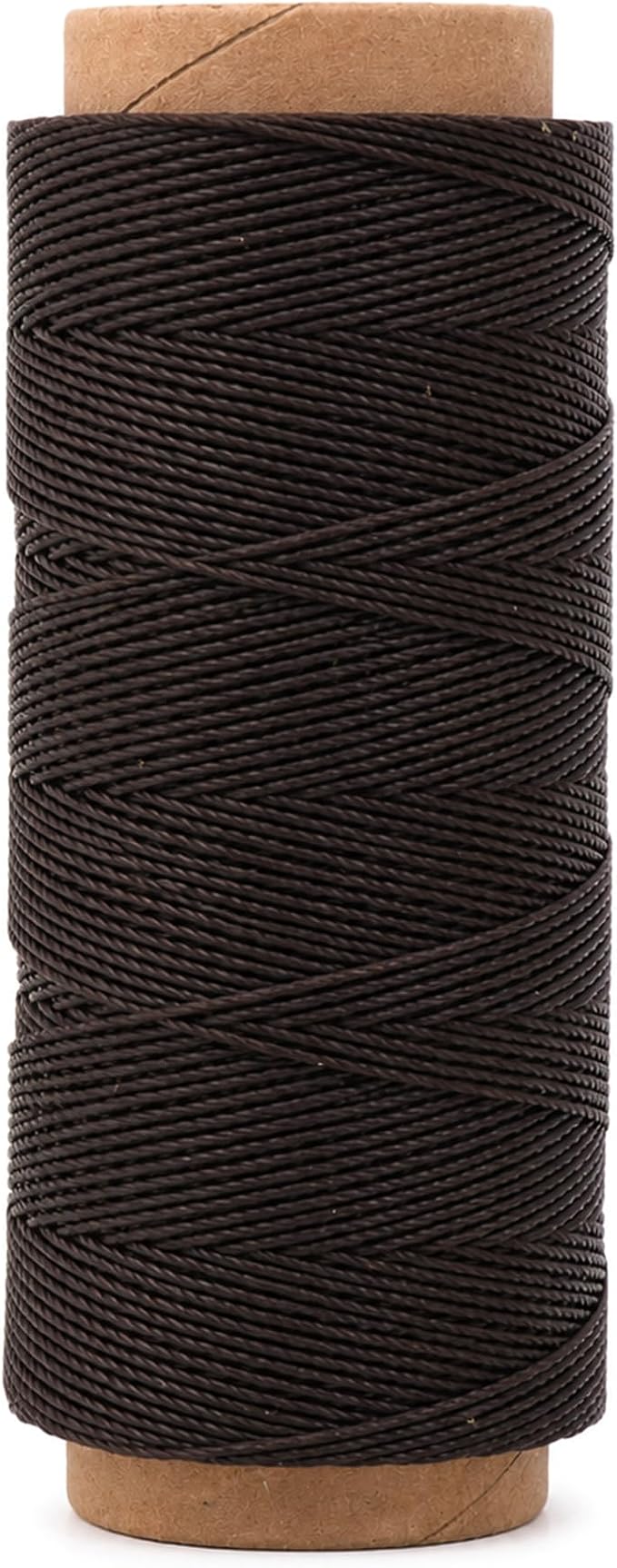 Mandala Crafts 80M 0.8mm Chocolate Brown Leather Sewing Round Waxed Thread