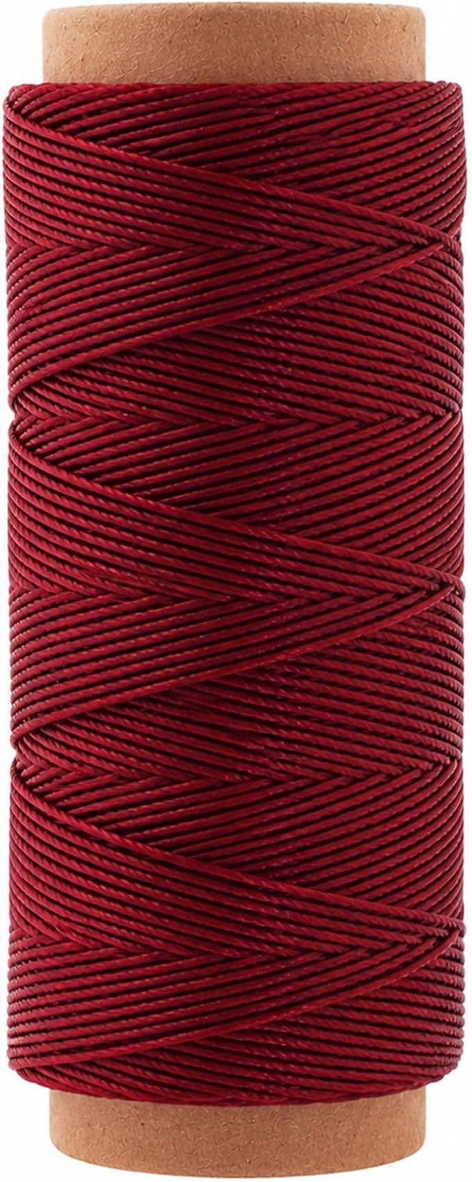 Mandala Crafts 80M 0.8mm Dark Red Round Waxed Thread for Leather Sewing