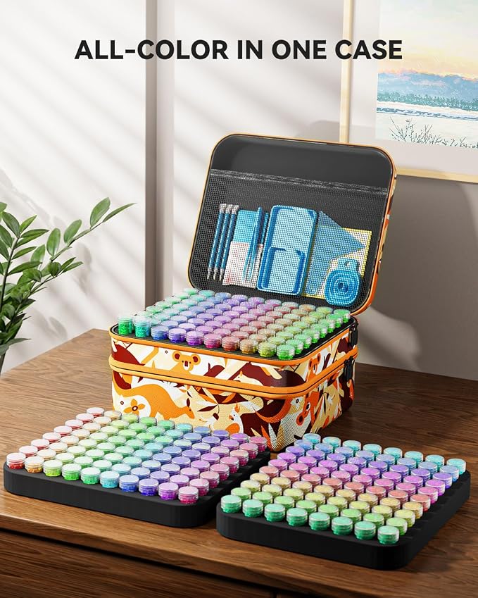 ARTDOT 240 Slots Storage Container for Diamond Art Kits for Adults,Portable Bead Storage Boxes for Diamond Painting Accessories and Tools