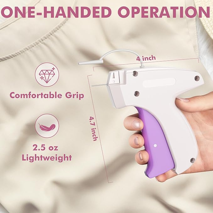 Stitch Gun for Clothes, Tagging Gun, Quick Clothing Fixer, White