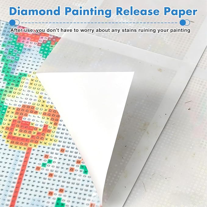 300 Pieces Diamond Painting Release Paper, Double-Sided Non-Stick Release Paper for Diamond Art, 5.9" x 3.9" Thickened Replacement Sheets, Diamond Painting Art Accessorie Tools