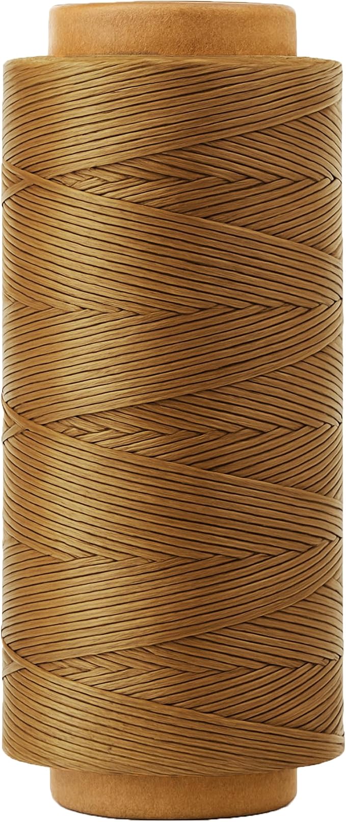 Mandala Crafts 210D 1mm Tan Flat Waxed Thread for Leather Sewing