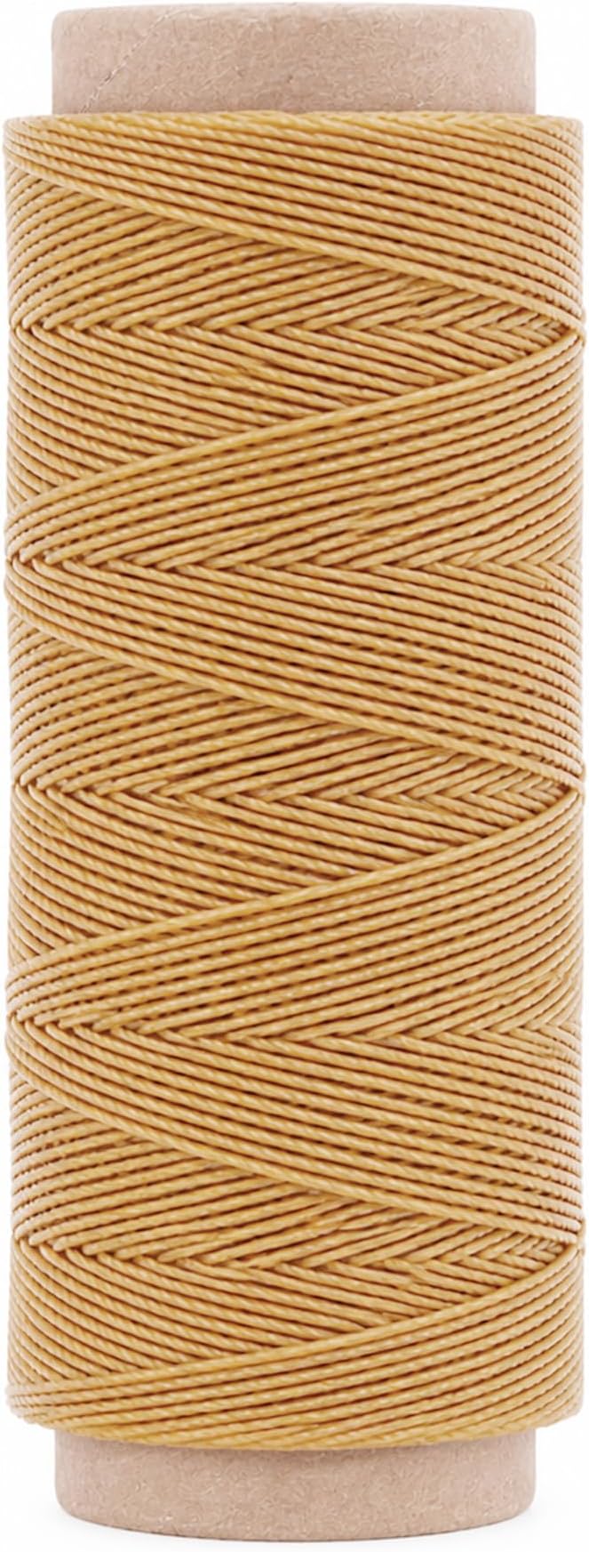 Mandala Crafts 80M 0.8mm Khaki Round Waxed Thread for Leather Sewing