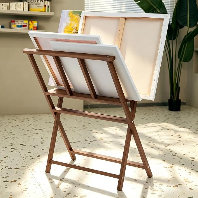 MEEDEN Art Storage Print Rack: Folding Beech Wood Display Rack for Artwork