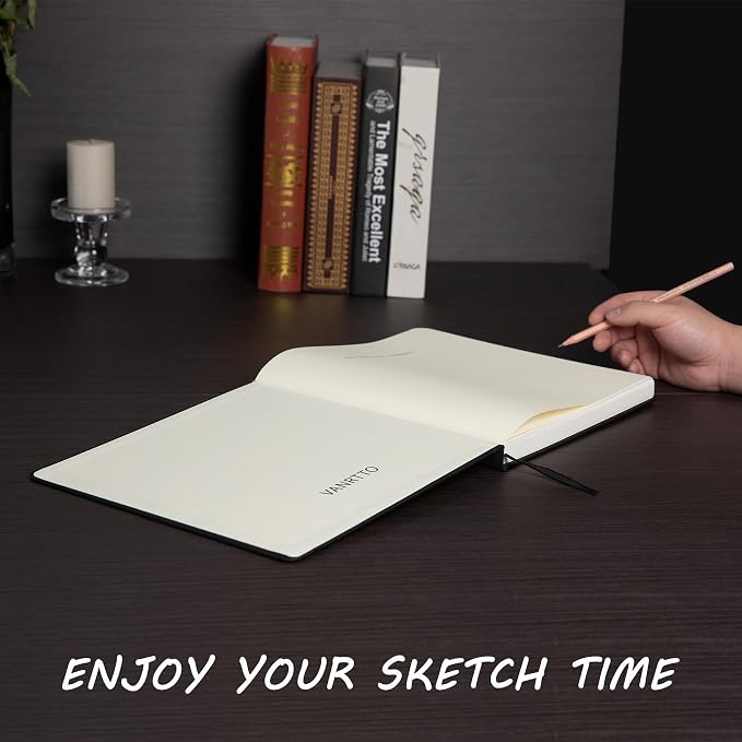 Vanrtto Square Sketch Book, Mixed Media Sketchbook 4.5x4.5 in 2 Pack | Hardcover Square Sketchbook 120lb/200GSM Sketchbook Drawing Paper for Watercolor Mixed Media, 120 Sheets/240 Pages Sketch Pad