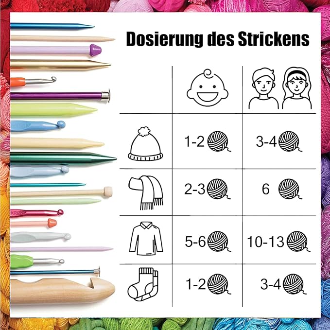 500g(10x50g) Acrylic Yarn for Crocheting and Knitting, Colorful Gradient Yarn Thread, 10 Rolls Skeins, Multicolor Hilo Acrílico, Perfect for DIY Crafts Project