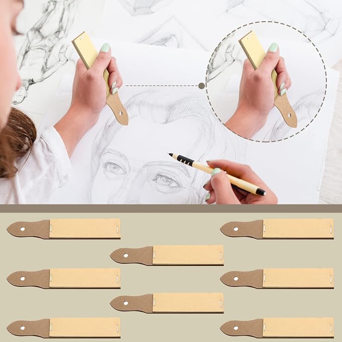 Demissle Sandpaper Sharpener Drawing Tool for Artists, 20 Pcs