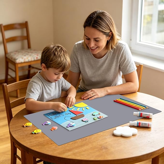 Extra Large Silicone Mats for Kitchen Counter, Silicone Placemats for Kids, Nonstick Nonskid Silicone Mat for Baking Crafts, Waterproof Heat Resistant Mat Coffee Mat, 27.6'' x16''