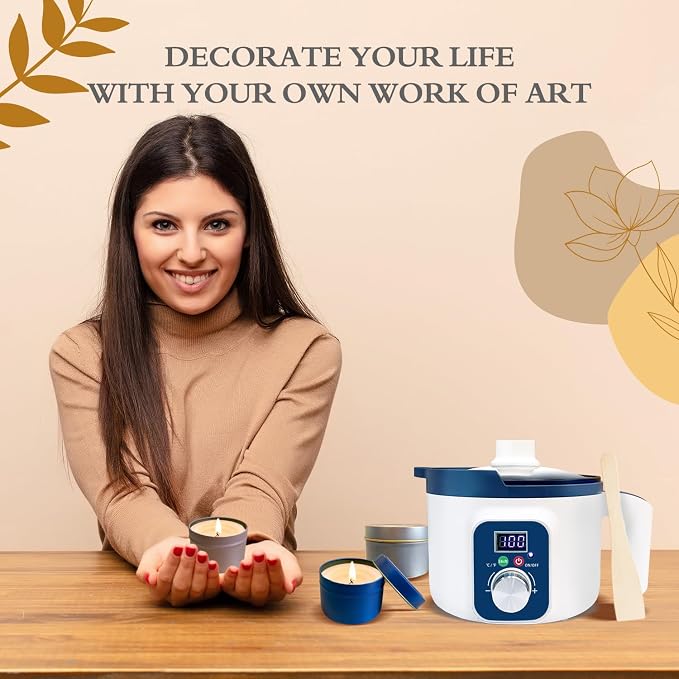 DIY Scented Candle Making Kit for Adults with Digital Wax Melting Pot