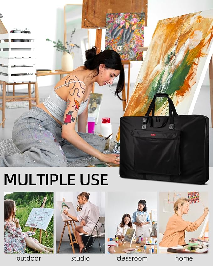 Nicpro Art Portfolio Bag 20 x 26 in, Nylon Artist Carrying Bag Waterproof