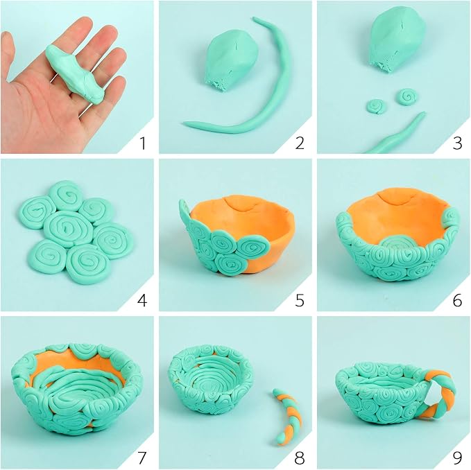 Aestd-ST Polymer Clay Kit 50 Colors, Oven Bake Modeling Clay for Kids | DIY Starter Kit, 20 Sculpting Tools & Accessory, Easy to Shape, Non-Sticky, Colorful, Storage Box, Gift for Kids & Artists
