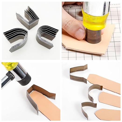 19 PCS Leather Cutter Tool Set, 18 PCS Punch Tools With Perforated Matting, Cutting Dies, Hole Punch Kit for DIY Crafts