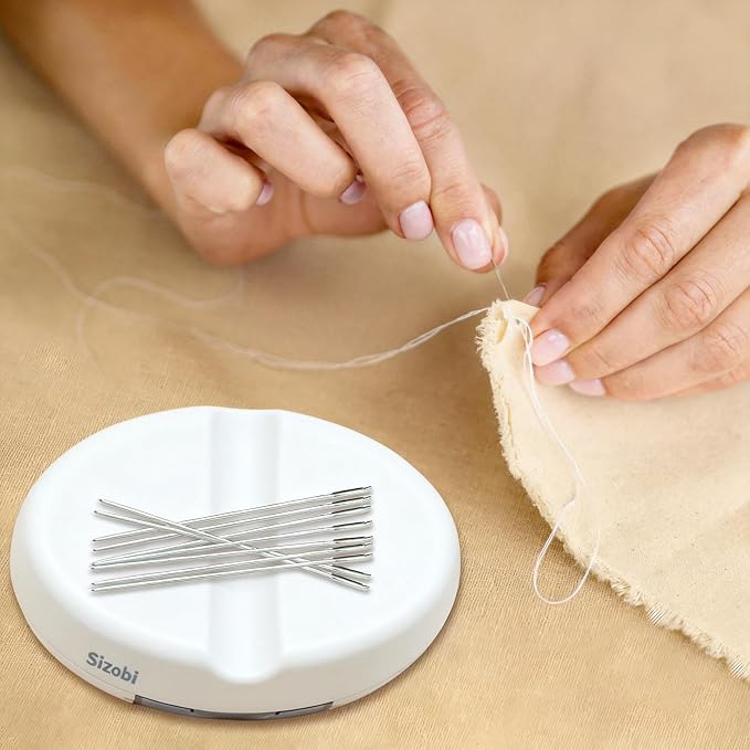 Sizobi Magnetic Pin Cushions for Sewing with 100Pcs Ball Head Straight Pins