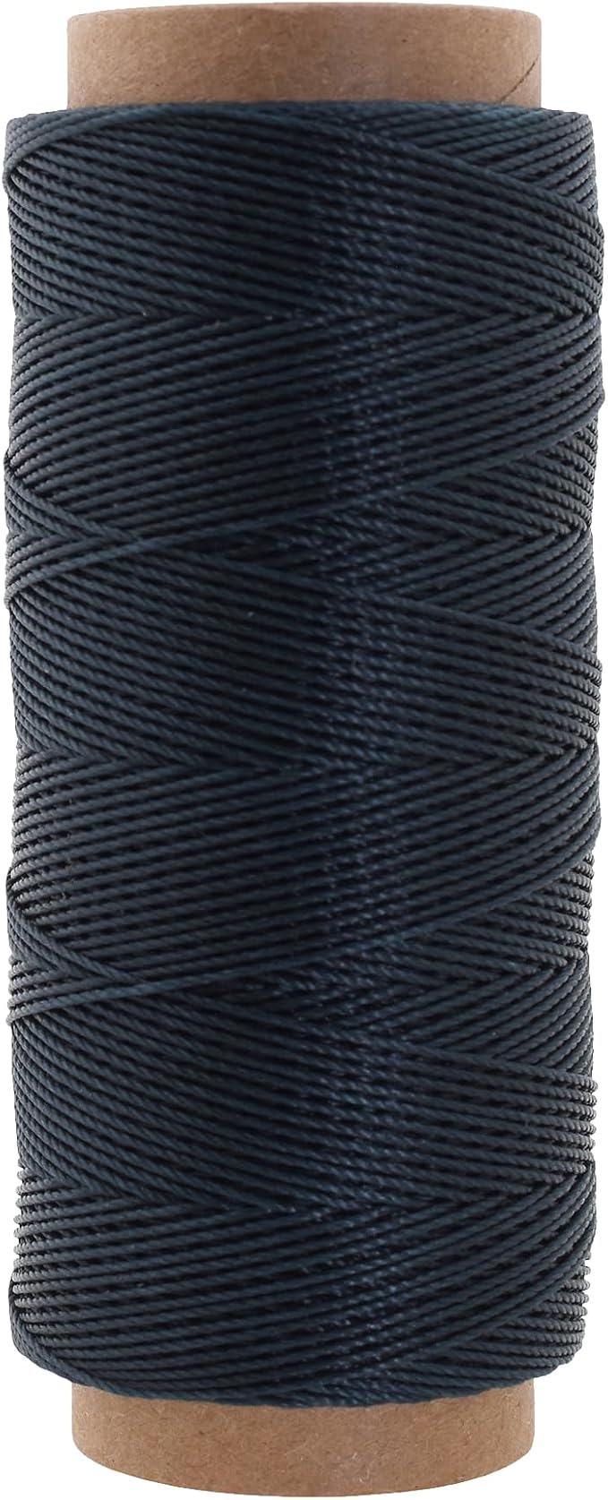 Mandala Crafts 130M 0.55mm Charcoal Round Waxed Thread for Leather Sewing