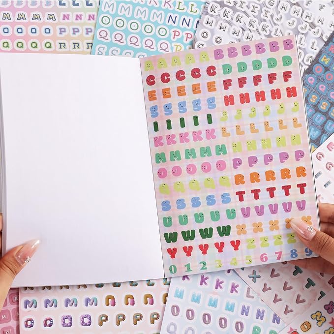 2000+ Pcs Alphabet Sticker for Journaling,Fun & Colorful Craft Letter Stickers for Junk Journal, Scrapbooking Supplies, Ideal DIY Decorative Gift for Women Teen Girls