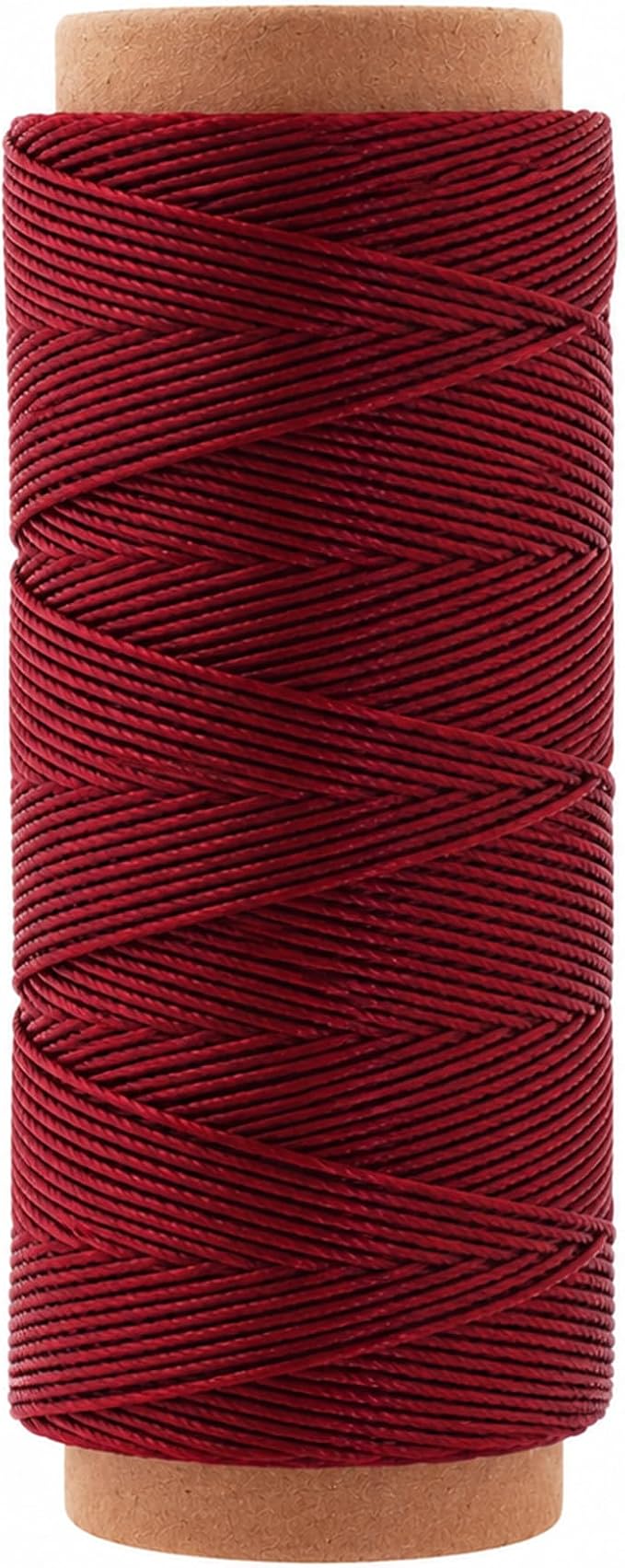 Mandala Crafts 50M 1mm Dark Red Round Waxed Thread for Leather Sewing