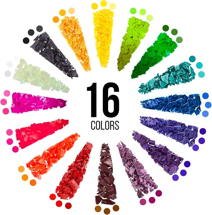 Craft911 Candle Color Dye for Soy Wax - 16 Colors (3g Each) Candle Wax Dye for Candle Making