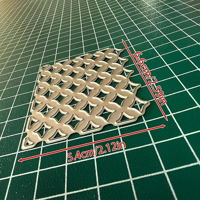 Lapoo Geometric Cutting Die for Scrapbooking - Durable, Metal Cutting Die for DIY Scrapbook Photo Album Decorative Paper Card, Card Making Supplies (Fence Background Frame 2.6 x 2.1 in)