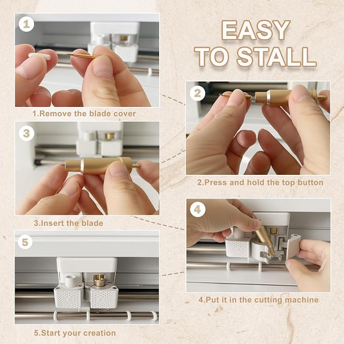 10-Pack Fine Point Blades for Cricut Maker & Explore | Durable carbide steel blades for precise cuts on vinyl & cardstock. Fits Maker & Explore series for custom DIY crafts