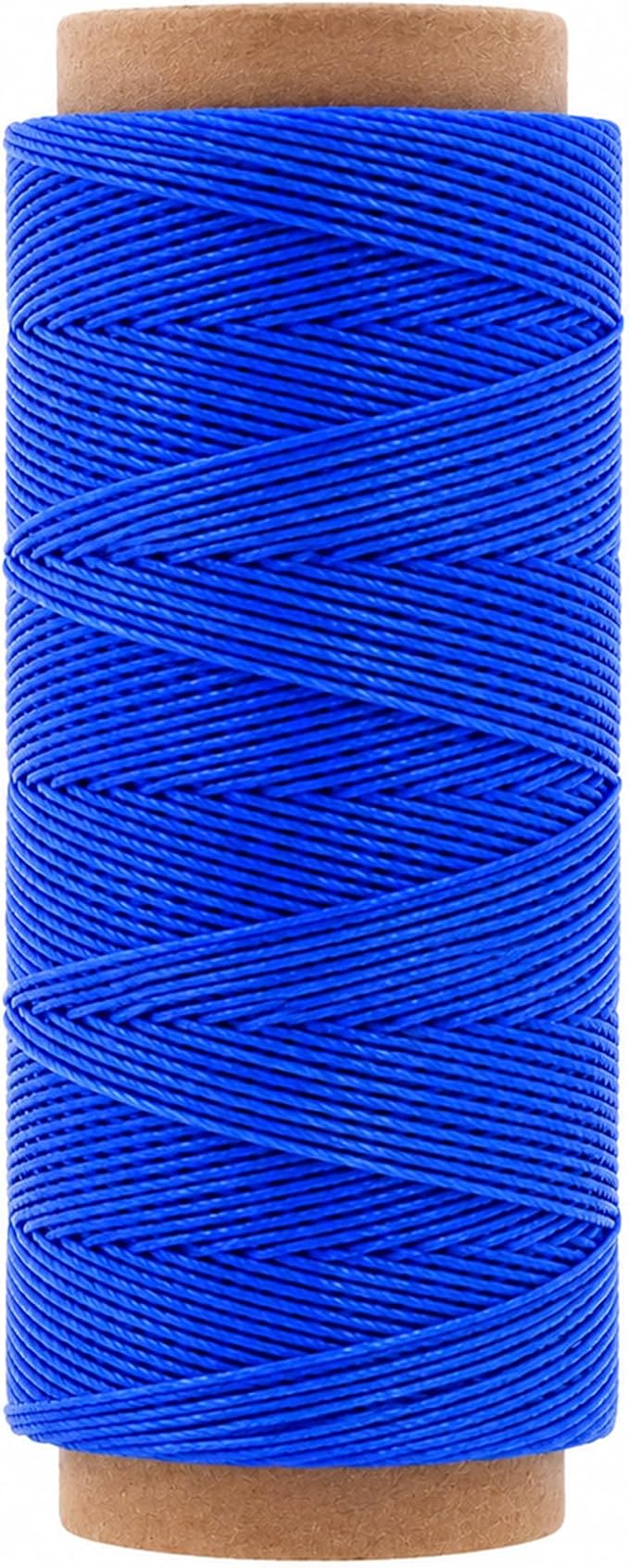 Mandala Crafts 130M 0.55mm Blue Round Waxed Thread for Leather Sewing
