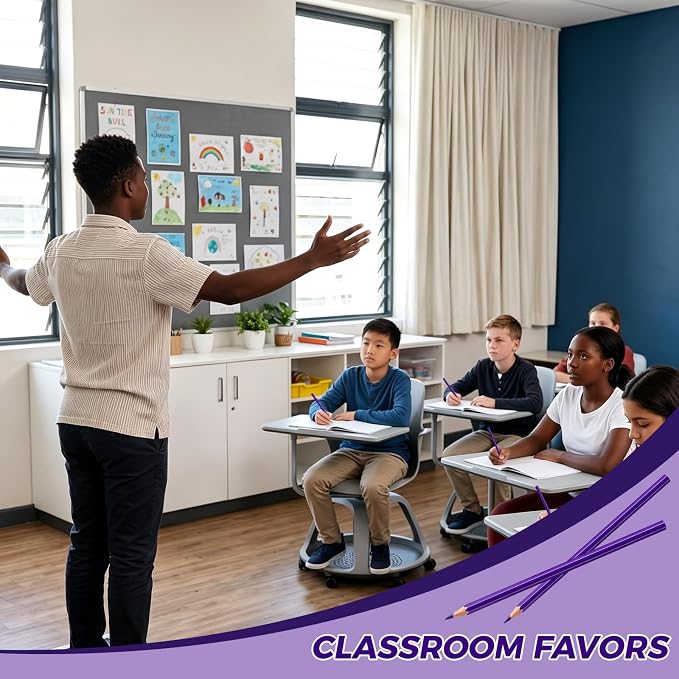 50 PCS Purple Colored Pencils, Pre-sharpened Professional Wooden Art Pencils Set for Artists Painting | Premium Drawing Sketching Supplies