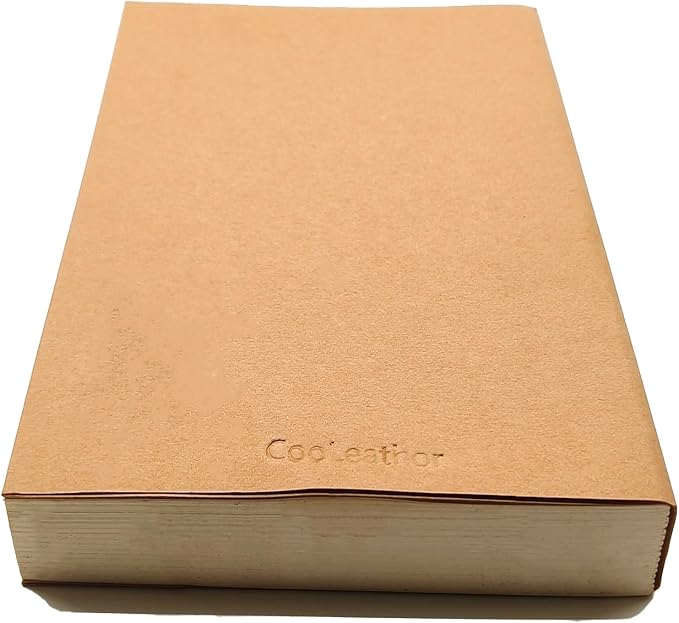 CooLeathor Kraft Cover Drawing Notebook & Sketchbook – Blank Plain Sketch Books – 125g Thick Paper A5 Size, 150x210mm Paper Ideal for Drawing & Sketching- 128 Sheets Each – 180 Degree Opening