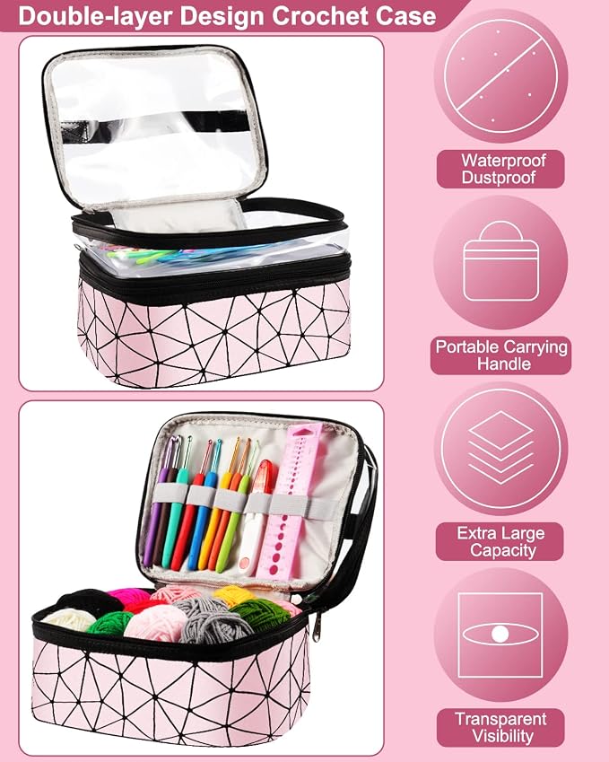 Coopay Crochet Kit for Beginner, Crochet Starter Kit with Portable Case | Complete Beginner Crochet Kits for Kids Adults with Easy-to-Follow Tutorial-Learn-to-Crochet Set, Ideal Gift for Women &Girls