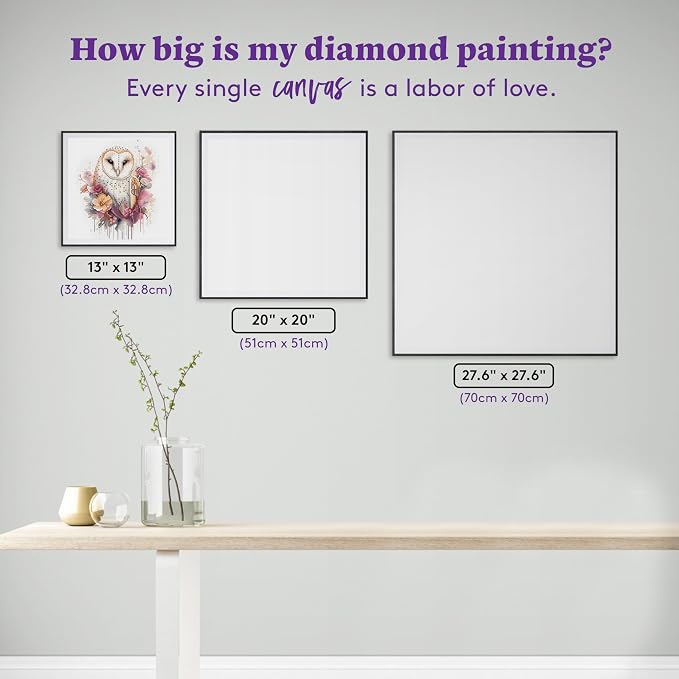 DIAMOND ART CLUB Austere - Owl Diamond Art Kits for Adults