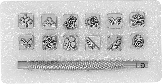 RJLCTH 13 Pcs Animal and Plant Patterns Leather Stamping Kit