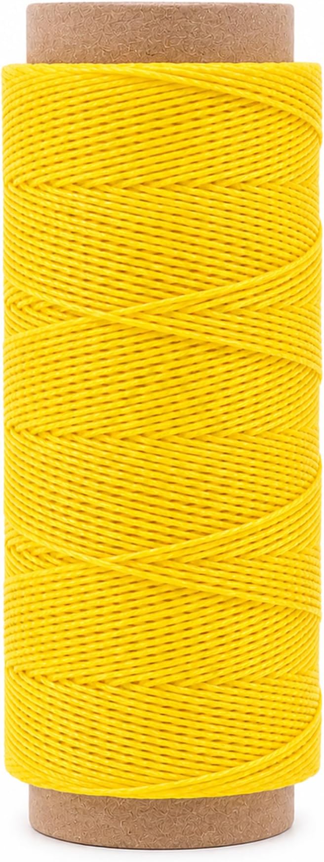 Mandala Crafts 80M 0.8mm Yellow Round Waxed Thread for Leather Sewing
