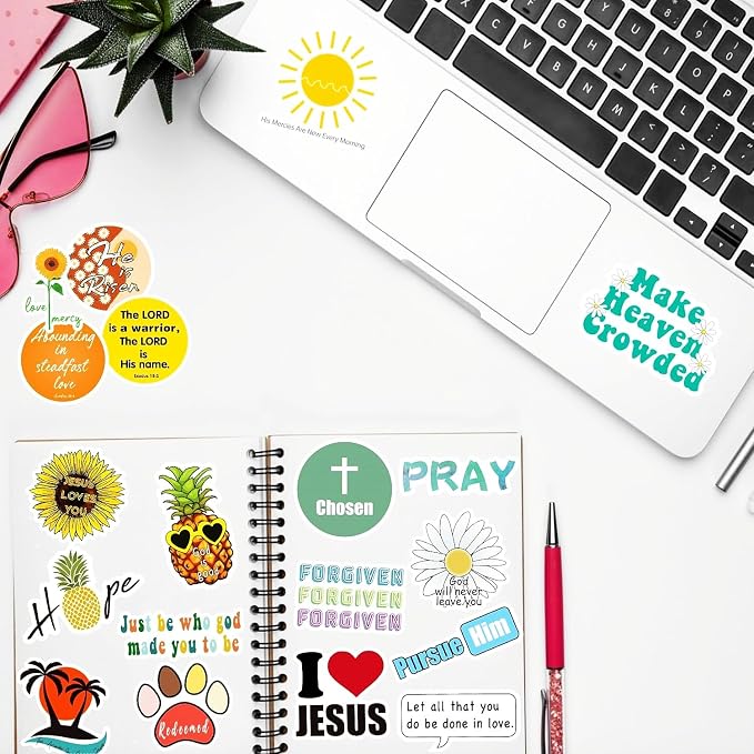 200Pcs Inspirational Christian Jesus Stickers for Kids,Bible Verse Stickers