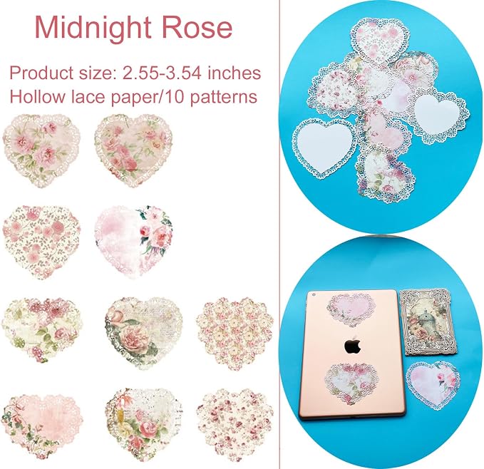 90pcs Scrapbook Stationery Paper Set Vintage Die-Cut Frames decoupage paper