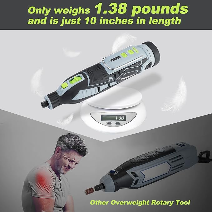 WORKPRO 12V Cordless Rotary Tool Kit for DIY Crafts