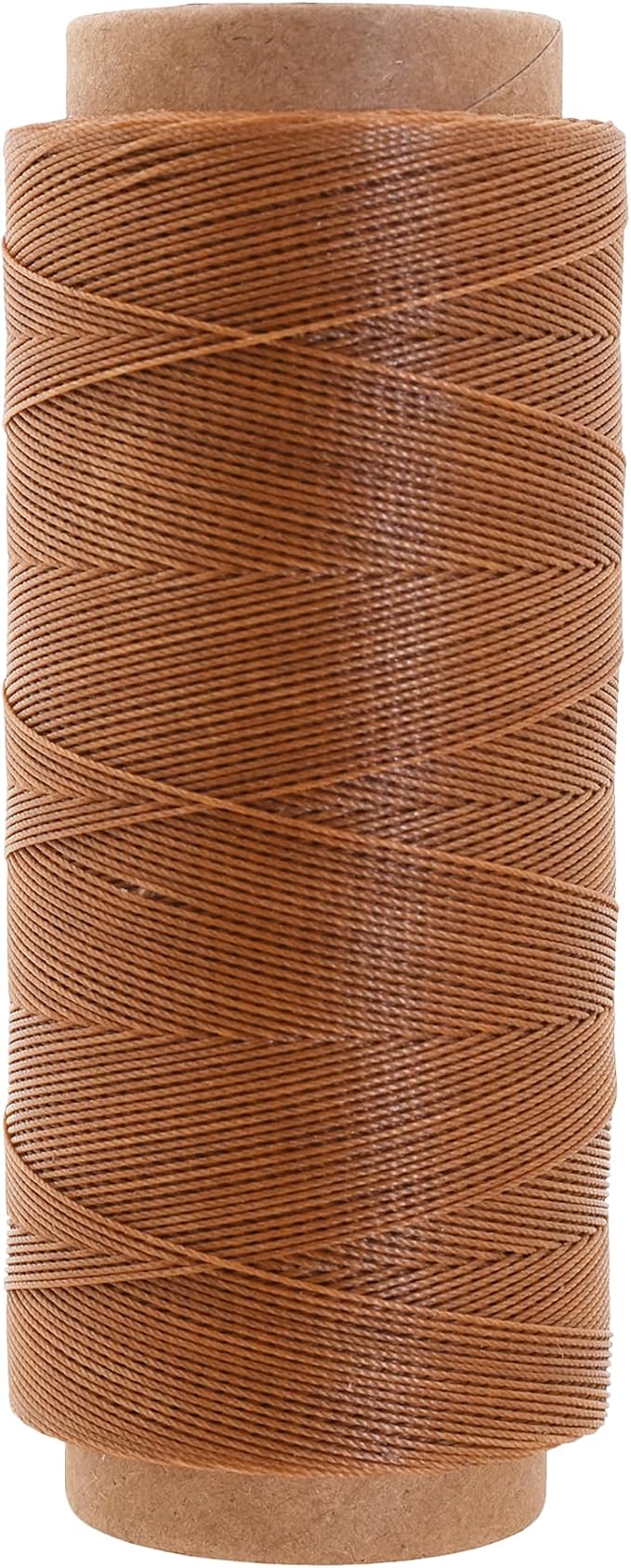 Mandala Crafts 200M 0.45mm Tan Round Waxed Thread for Leather Sewing