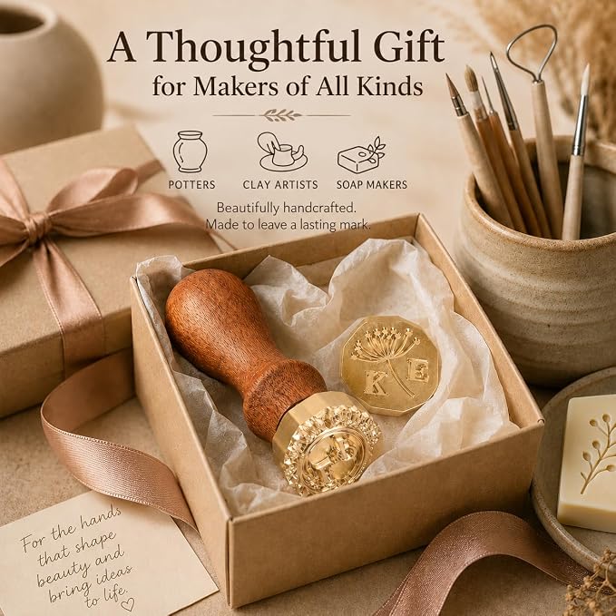 Custom Soap Stamp for Homemade Soap, Durable Handmade Soap Making Tool | Personalized Unique Logo Text Design Brass Stamps, Wedding Craft Gift, DIY Imprint Signature Branding, Pottery Clay Stamps