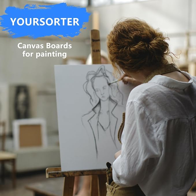 Canvas Boards for Painting Bulk 8x10 Inch, 42 Pack Small Painting Canvases | 100% Cotton Paint Canvas Panels Blank, Gesso Primed Acid-Free for Acrylic, Oil, Art Supplies for All Skill Level