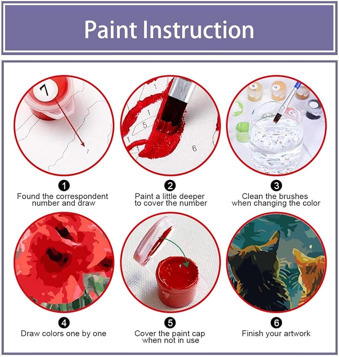 Cat Paint by Numbers for Adults with Easel, Framed Painting by Numbers kit on Canvas for Beginners, Starry Night Oil Painting Set Craft Supplies, 3 Paintbrushes and Acrylic Paint 12x16 Inch