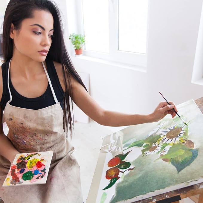 Stretched Canvases for Painting, 8PCS Multi Pack Square Canvas 4×4”, 6×6”, 8×8”, 10×10”(2 of Each), Acid-Free Wood Frame Blank Canvas, Art Canvas Pre Primed for Acrylic, Oil Painting, Tempera.